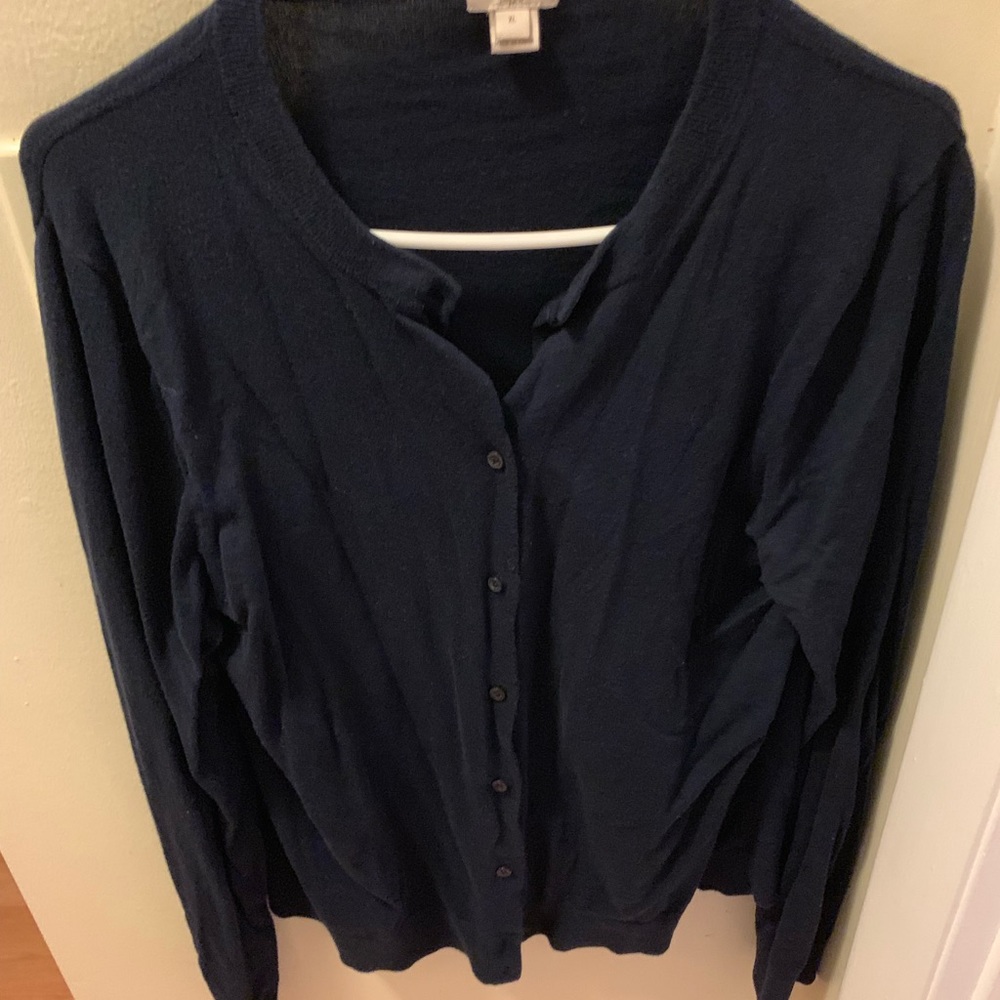 J. Crew navy cardigan